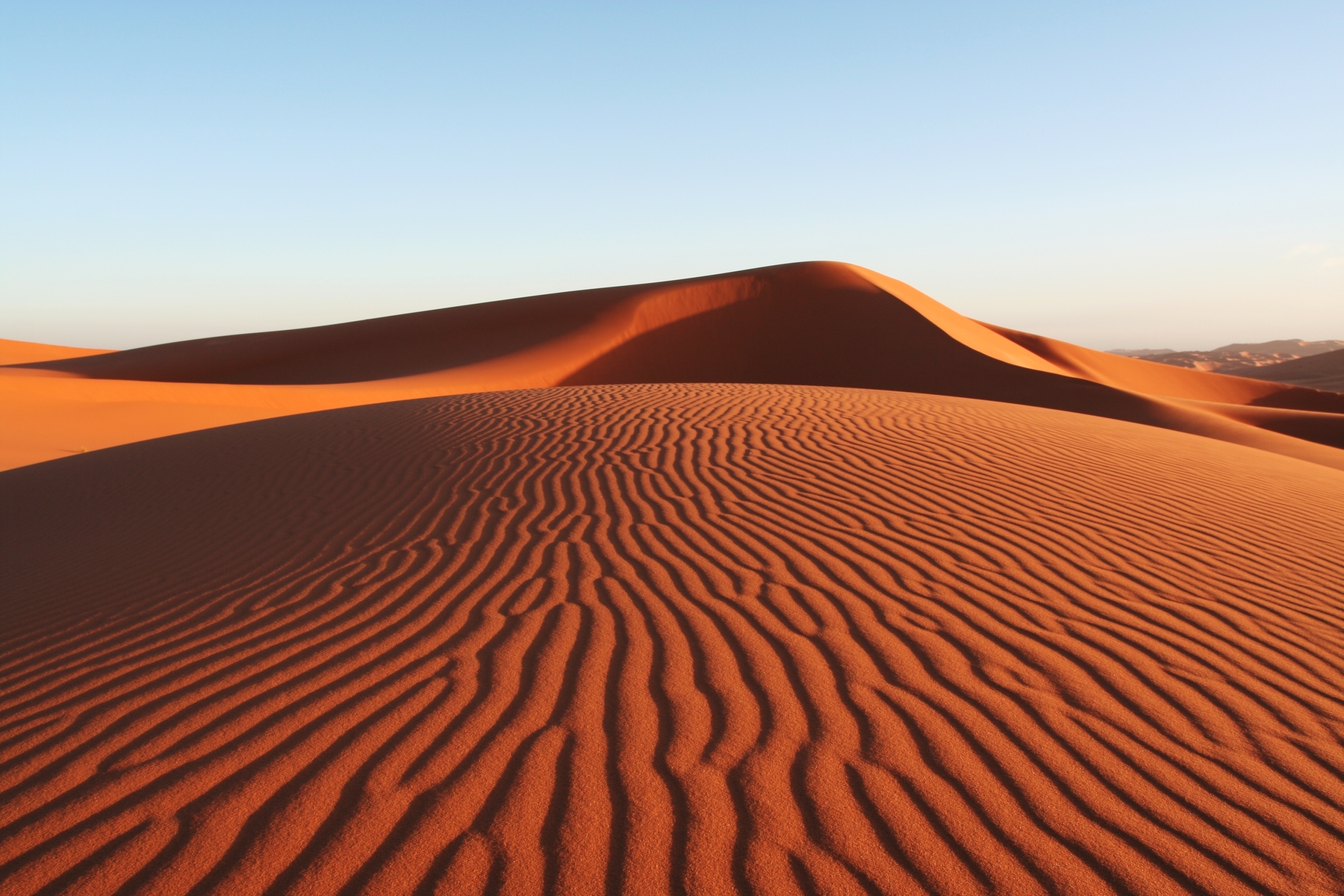 Природа, пейзаж Лето пустыня, песок, небо, жара красивые обои рабочий стол