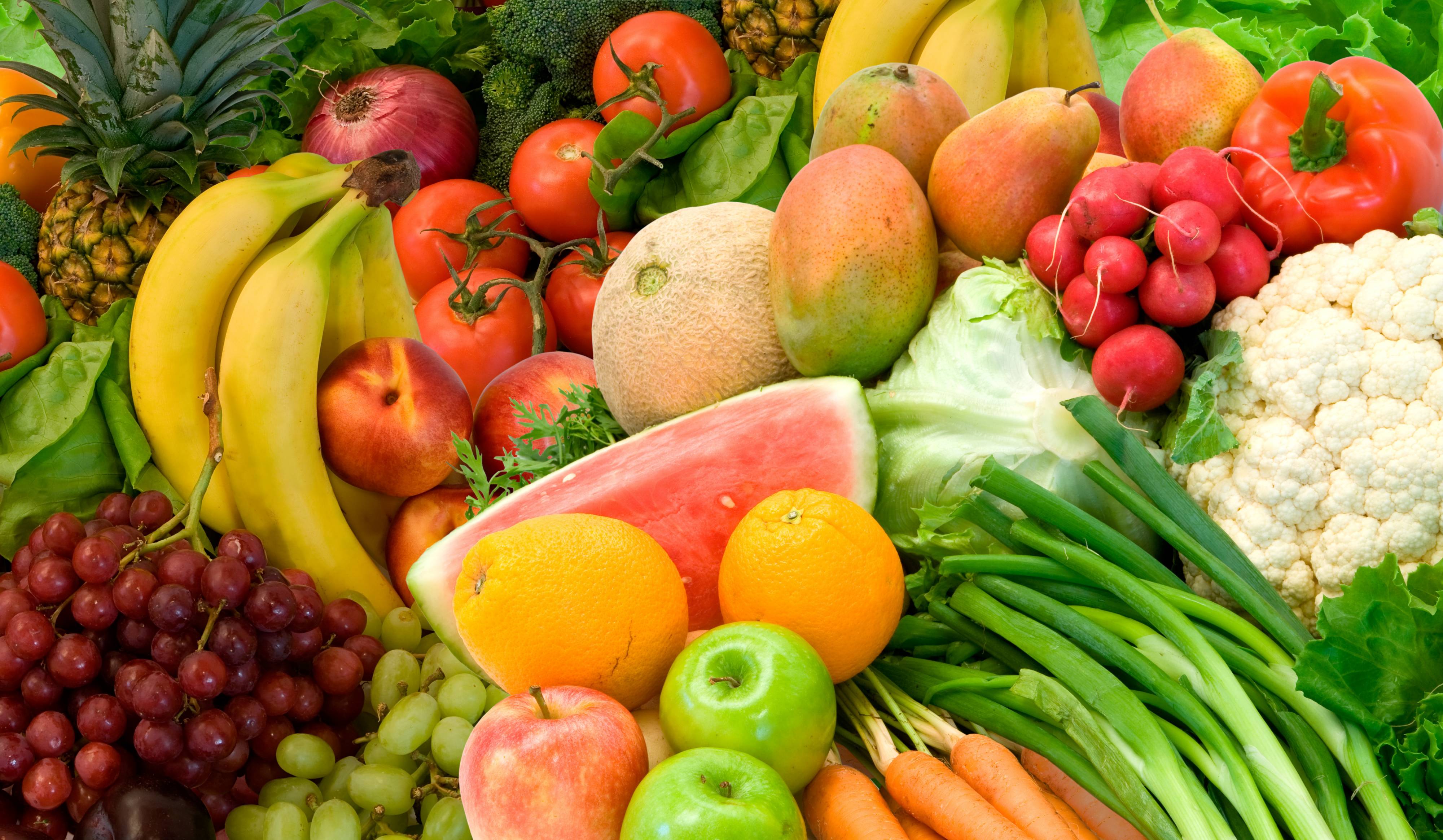 Природа, пейзаж Лето фрукты, овощи, еда, цвета красивые обои рабочий стол