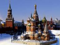Девушка Зима москва, кремль, снег, храм василия блаженного обои рабочий стол