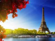 Девушка Реки, озера Эйфелева башня, Париж, Франция, деревья, река обои рабочий стол