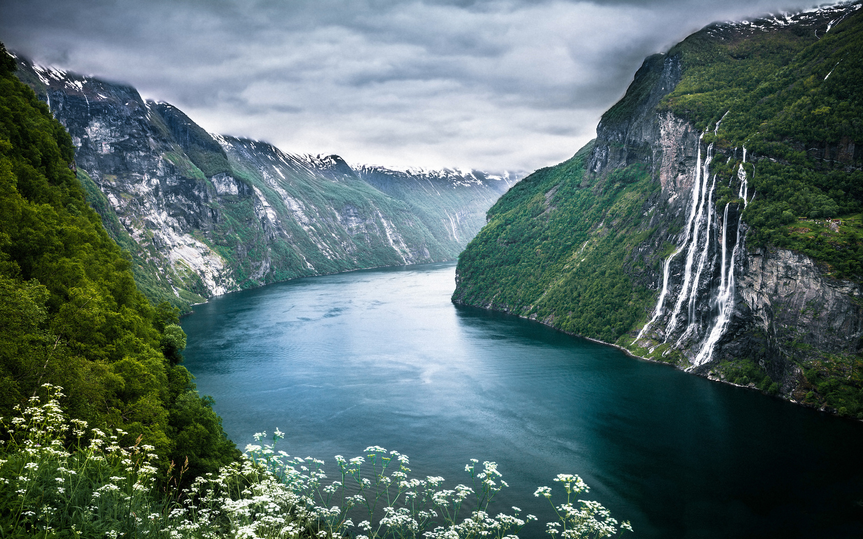 Природа, пейзаж Реки, озера горы, река, geirangerfjorden, norvegia, пейзаж красивые обои рабочий стол