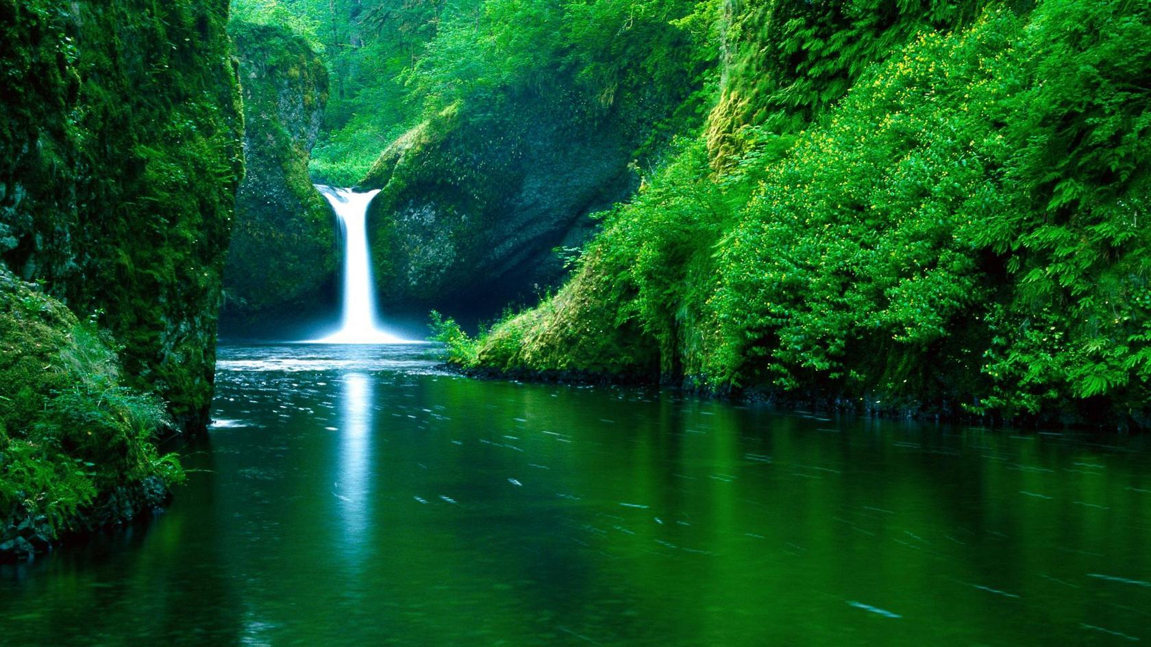 Природа, пейзаж Реки, озера водопад, река, зелень красивые обои рабочий стол