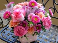 Девушка Цветы розы, розовые, гвоздики, цветы, цветок, букет обои рабочий стол