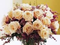 Девушка Цветы букет, розы, кремовый, бежевый обои рабочий стол