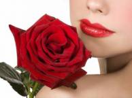 Девушка Цветы розы, красная, цветы, цветок, девушка, губы обои рабочий стол