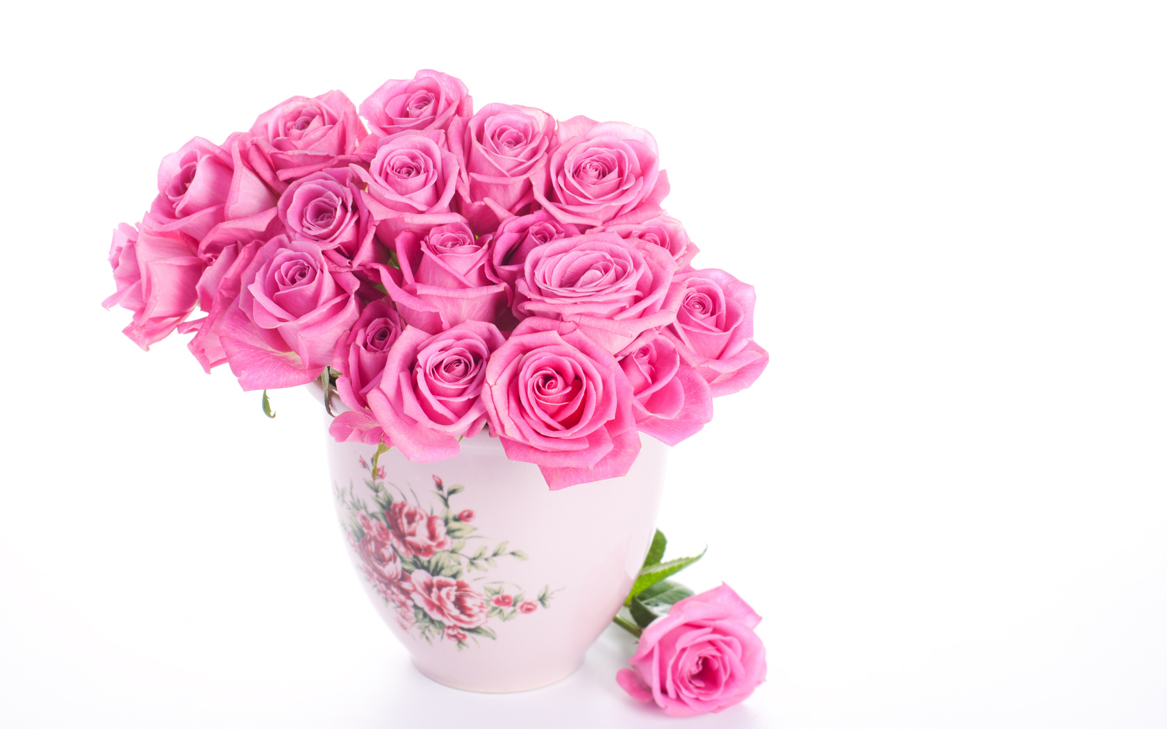 Природа, пейзаж Цветы розы, ваза, букет красивые обои рабочий стол