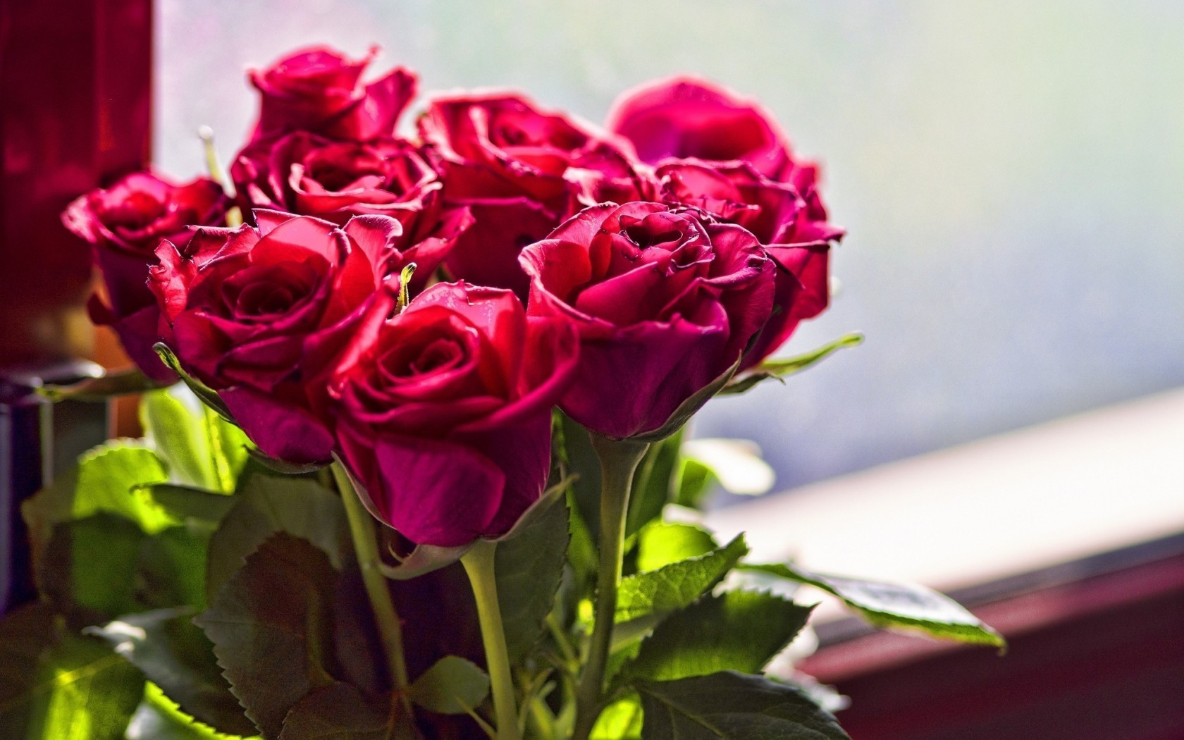 Цветы розы, букет, алые, цветы картинка, обои рабочий стол