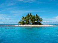 Девушка Море остров, пальмы, тропики обои рабочий стол