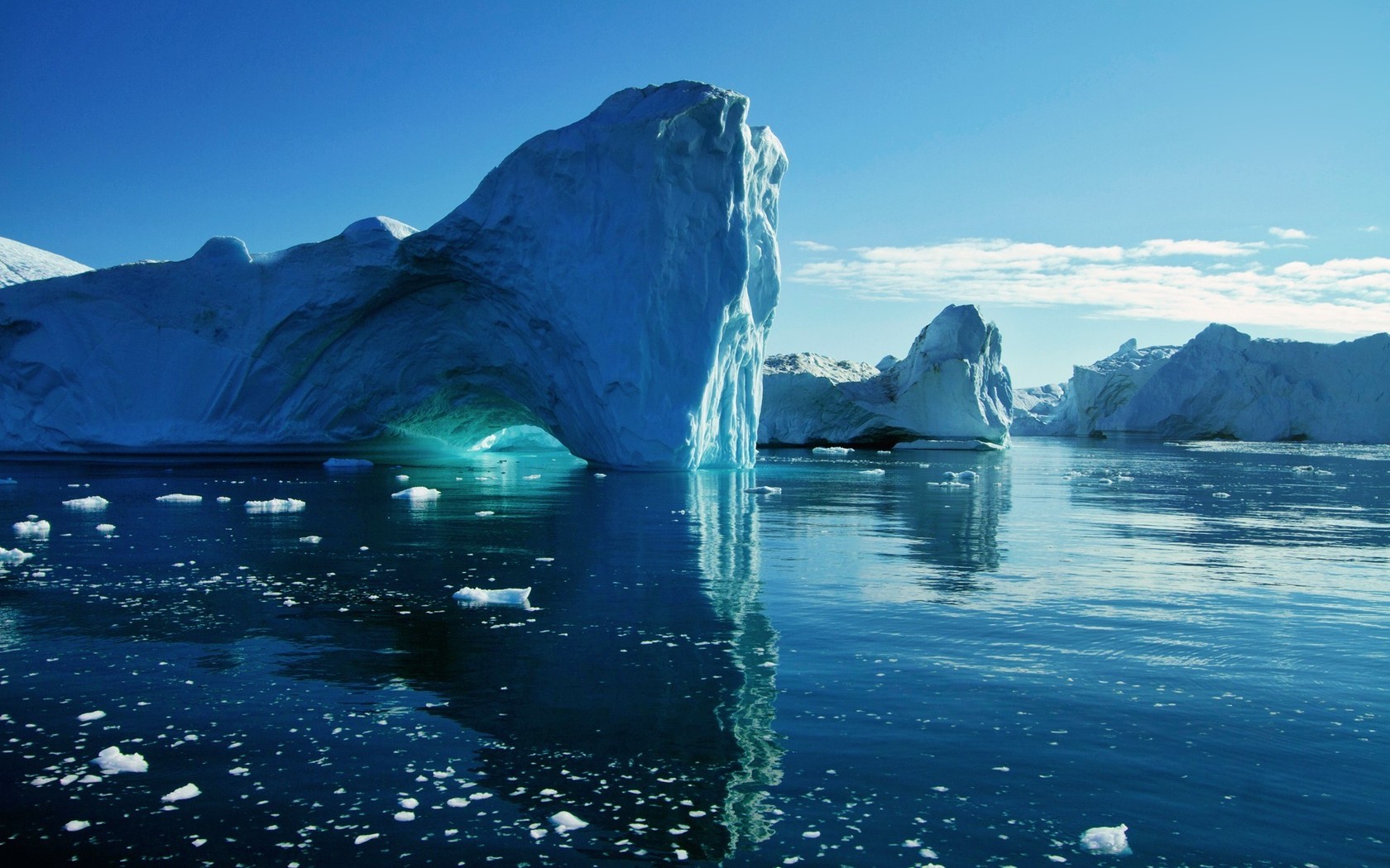 Природа, пейзаж Море айсберг, лед, вода, ледник красивые обои рабочий стол