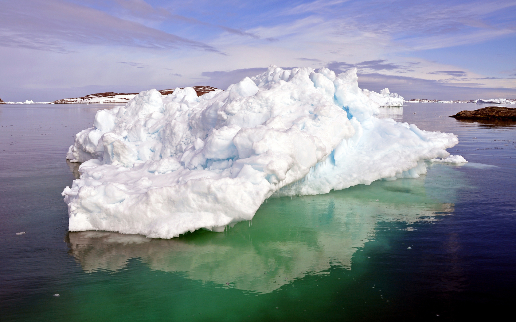 Природа, пейзаж Море ледник, айсберг красивые обои рабочий стол